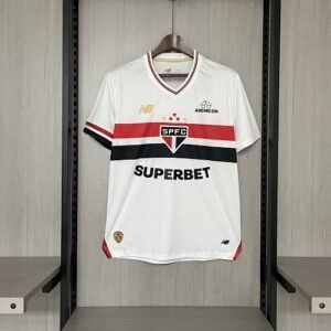 2025/26 São Paulo home all sponsors Jersey S-XXXXL
